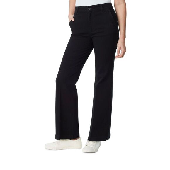 Gloria Vanderbilt Womens Flare Trouser High Rise Black Denim Jeans Size 8 - Picture 1 of 9